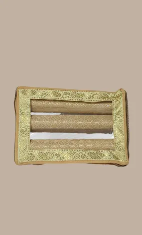 3 Roll Beige Bangle Pouch Bag