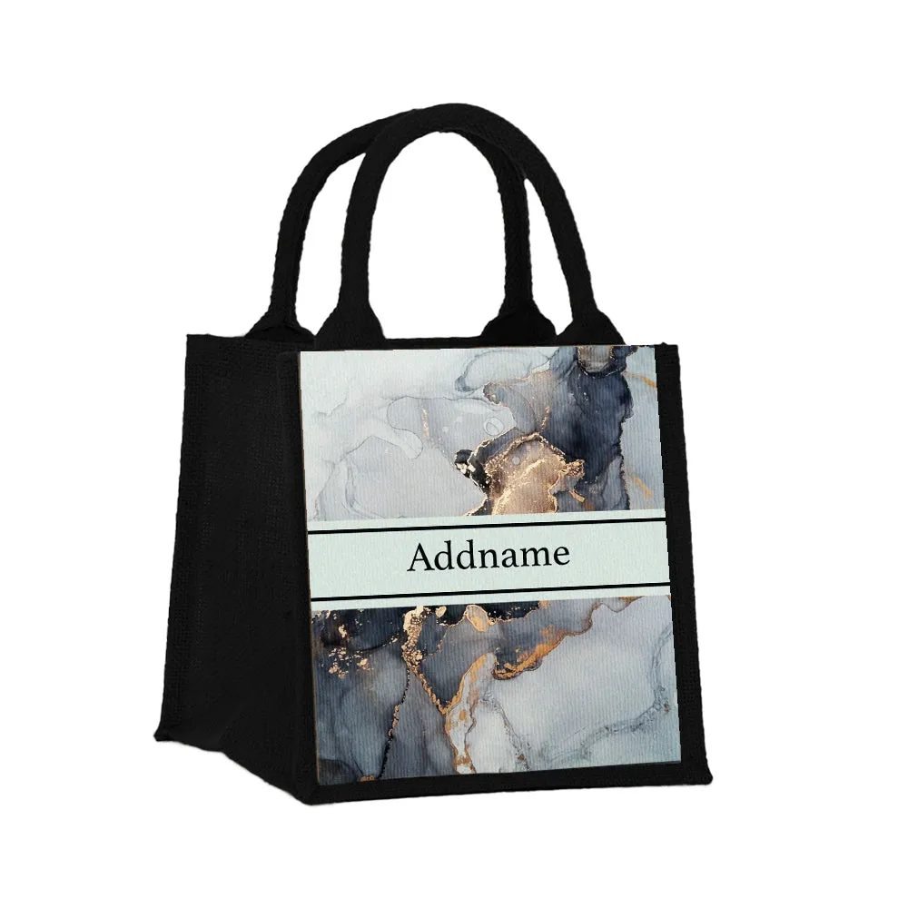 Abstract Fluid Jute Tote Bag