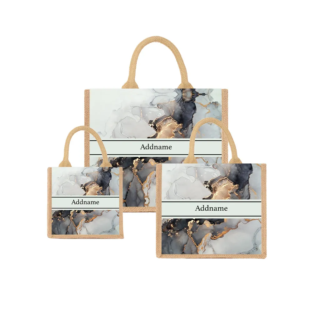 Abstract Fluid Jute Tote Bag