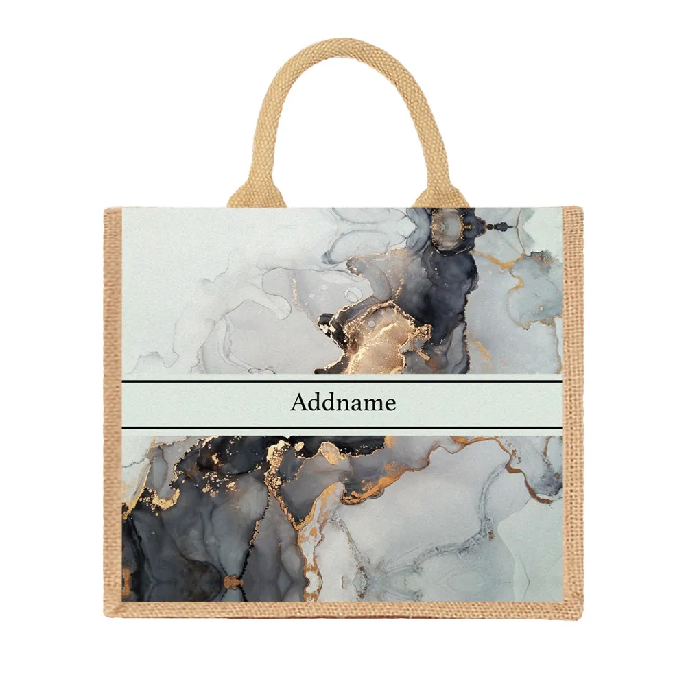 Abstract Fluid Jute Tote Bag