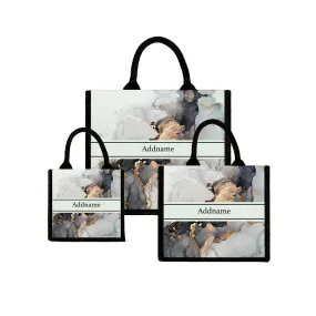 Abstract Fluid Jute Tote Bag