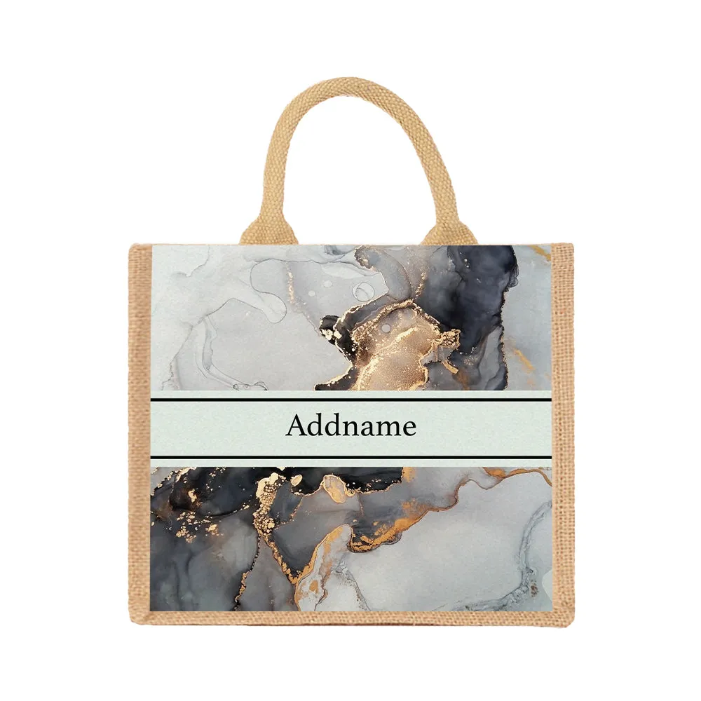 Abstract Fluid Jute Tote Bag