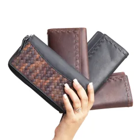 Angie RFID Woven Leather Wallet by Lady Conceal