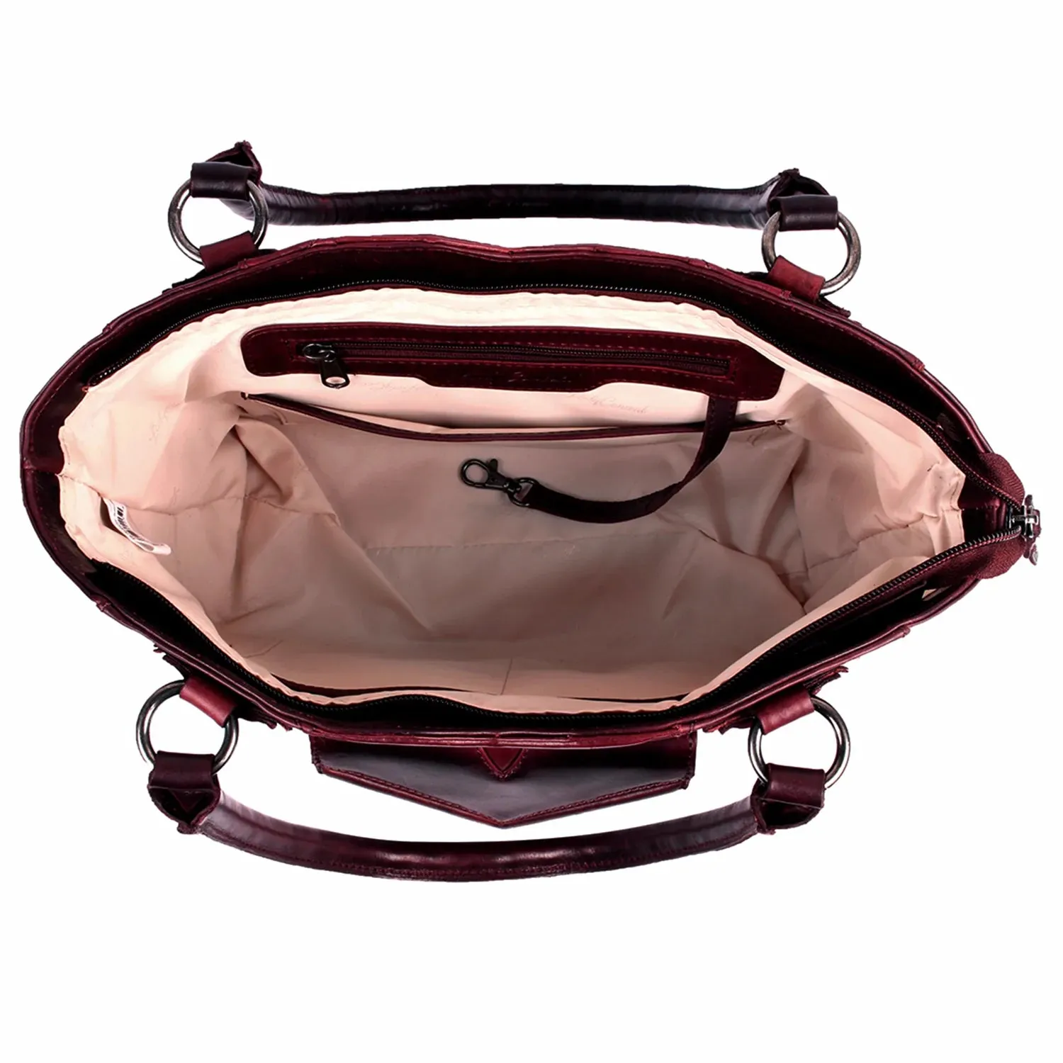 Aubrey Lockable Leather Satchel