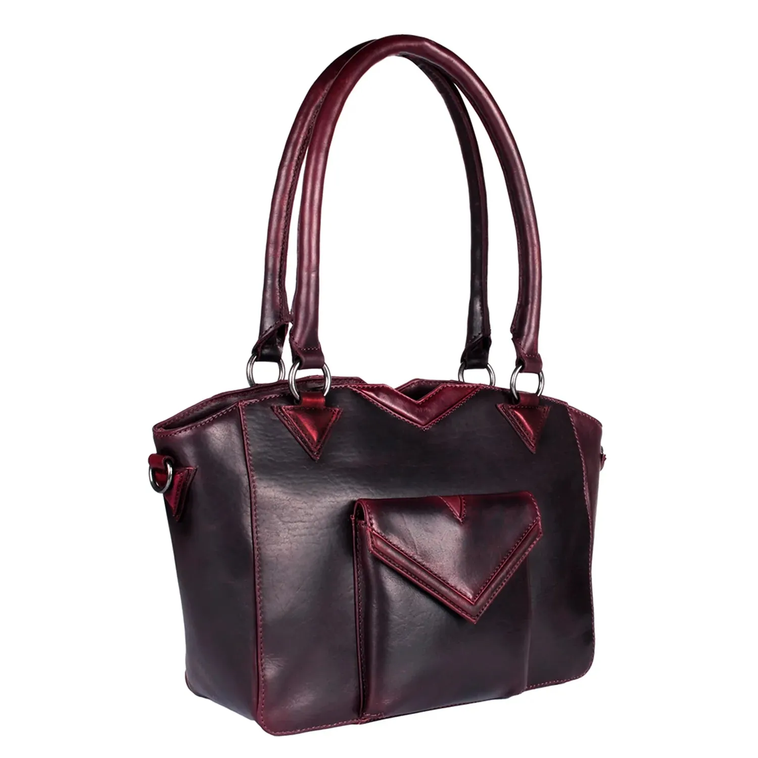 Aubrey Lockable Leather Satchel