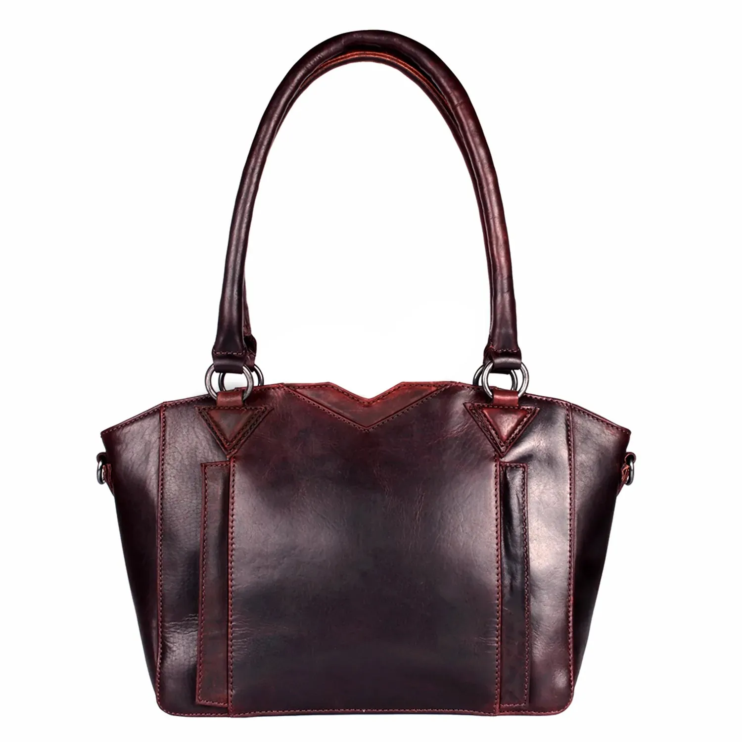 Aubrey Lockable Leather Satchel