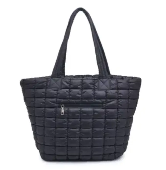 Breakaway Puffer Tote Bag - Black