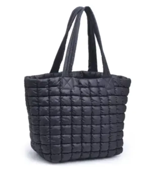 Breakaway Puffer Tote Bag - Black