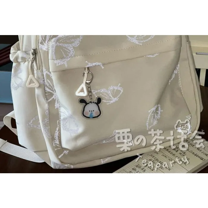 Butterfly Print Laptop Backpack / Bag Charm / Set