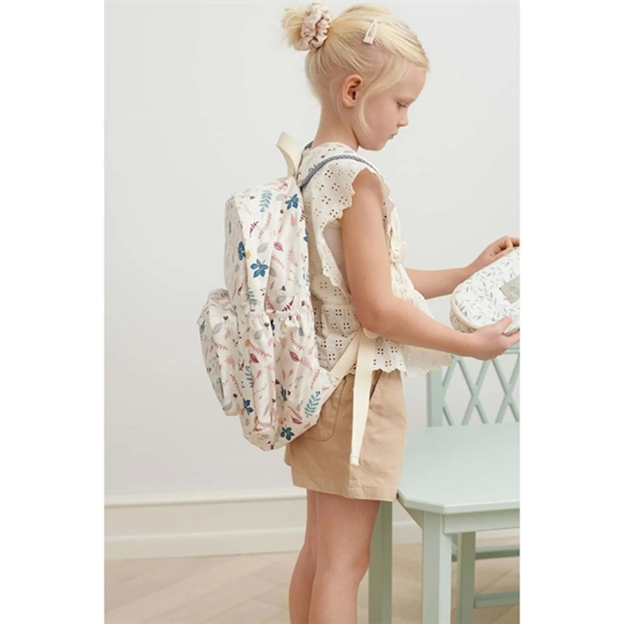 Cam Cam Copenhagen School Backpack Pressed Leaves Rose