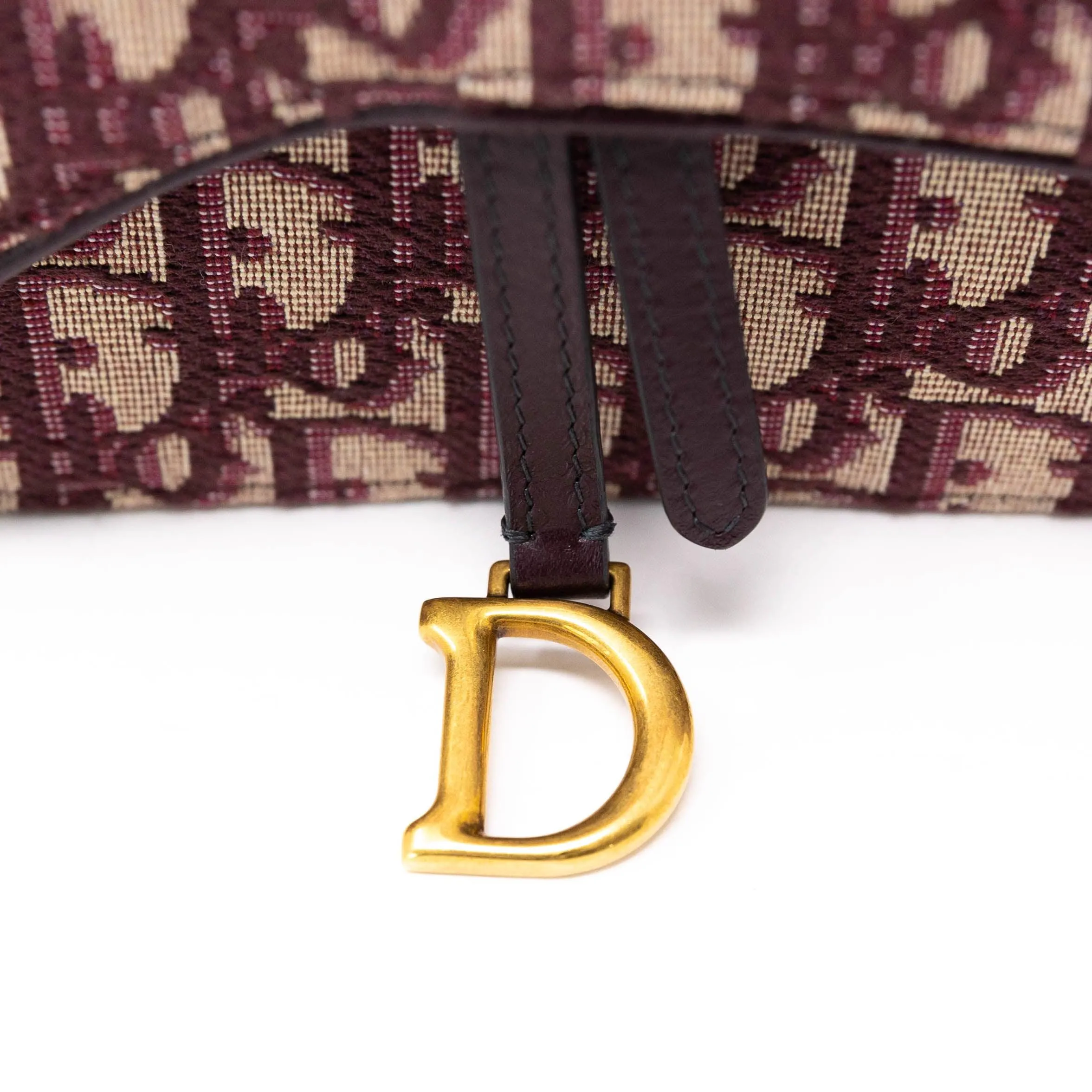 Dior Red Oblique Saddle Pouch