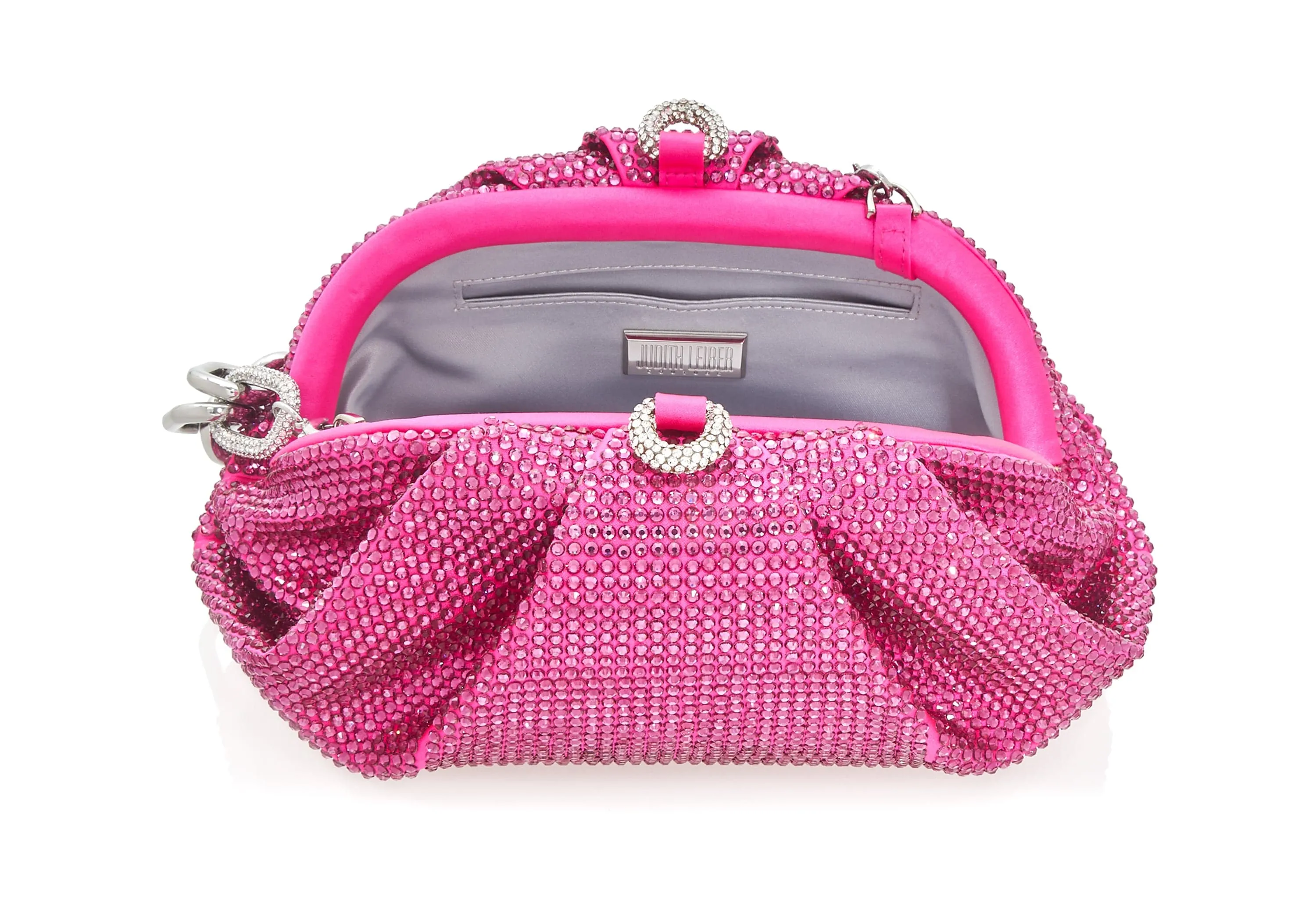 Gemma Crystal Fuchsia Clutch Bag