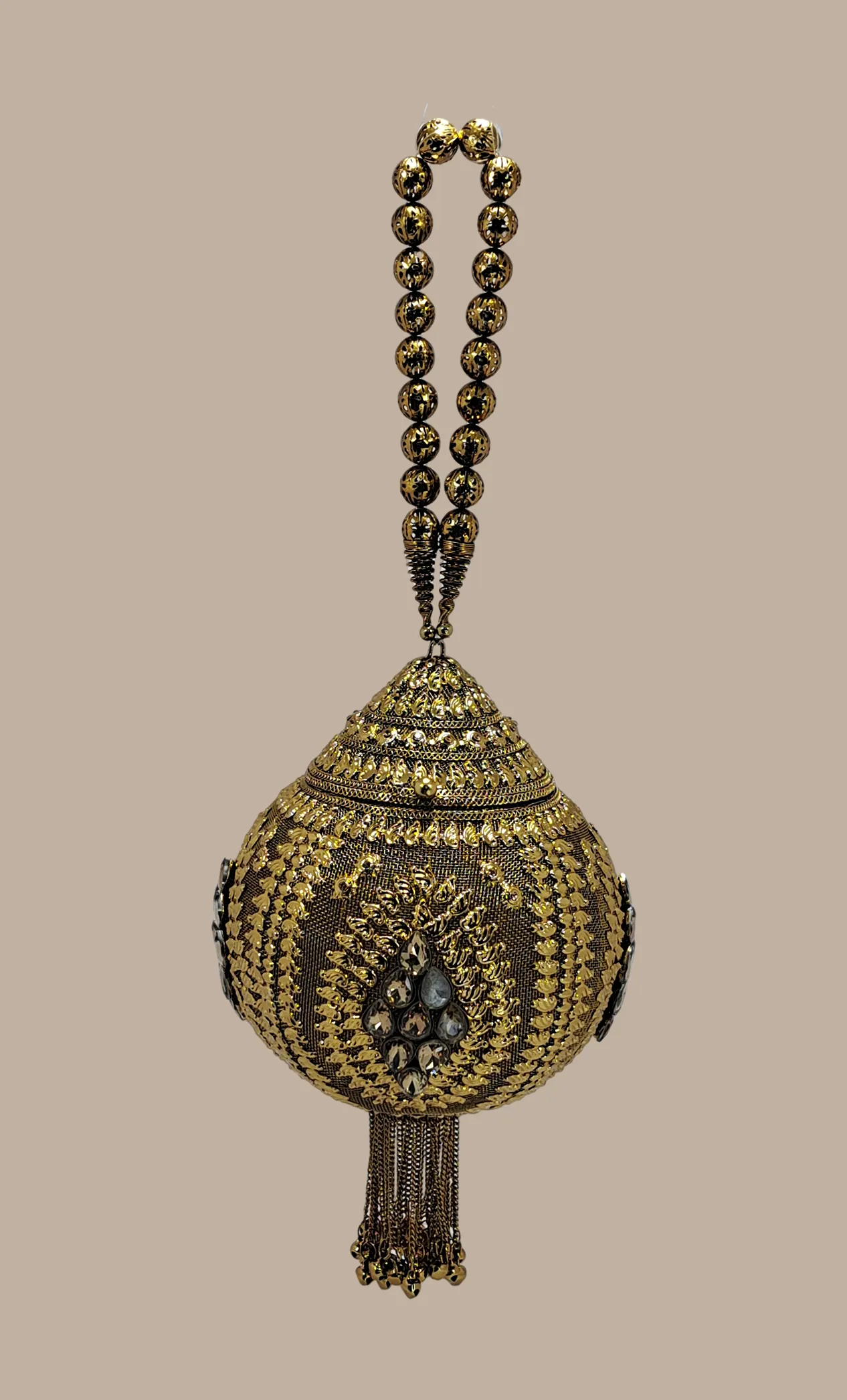 Gold Metal Coconut Bag