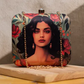 Graceful Girl Portrait Clutch