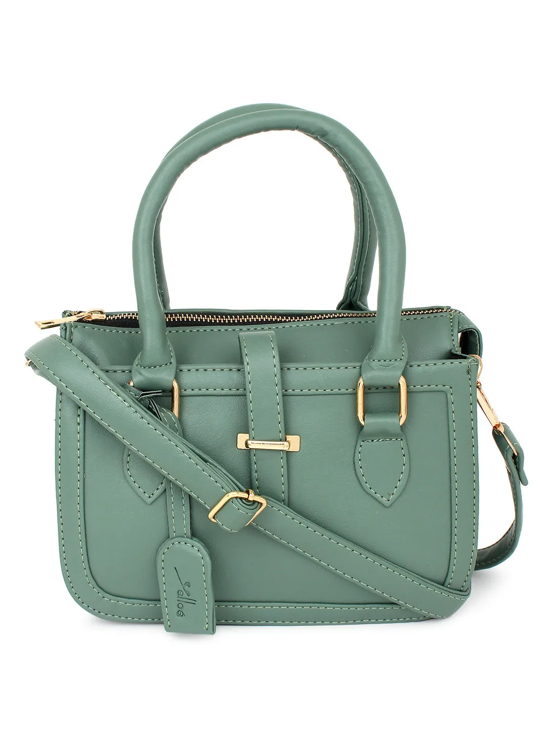 Green satchel Handbag