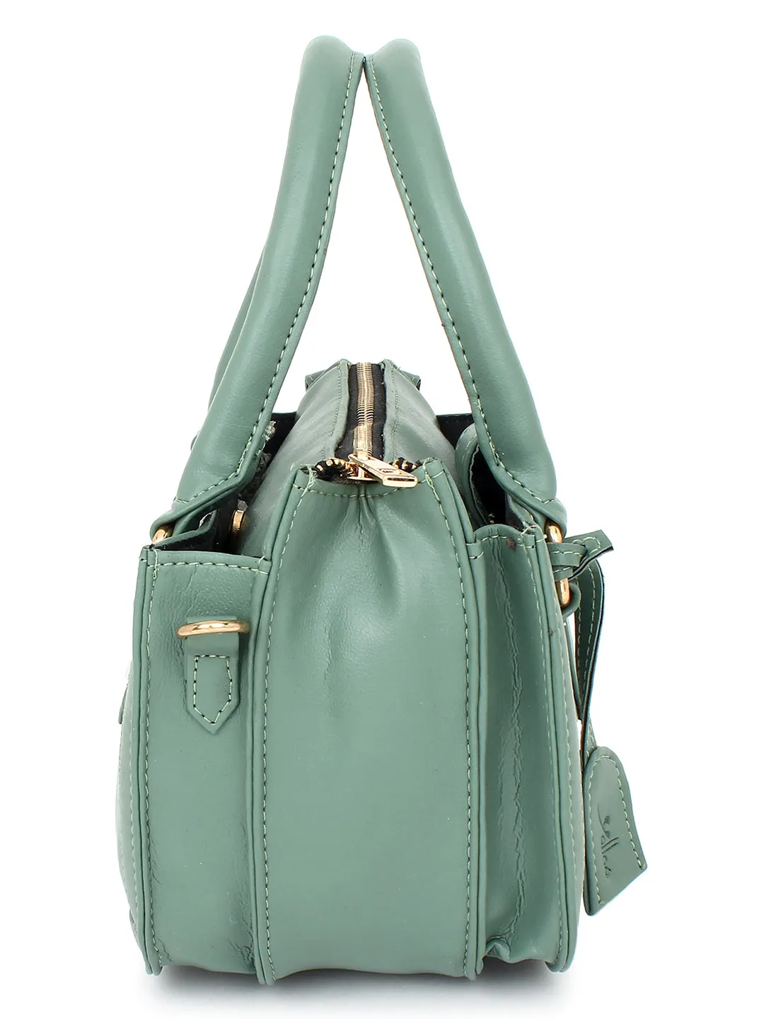 Green satchel Handbag