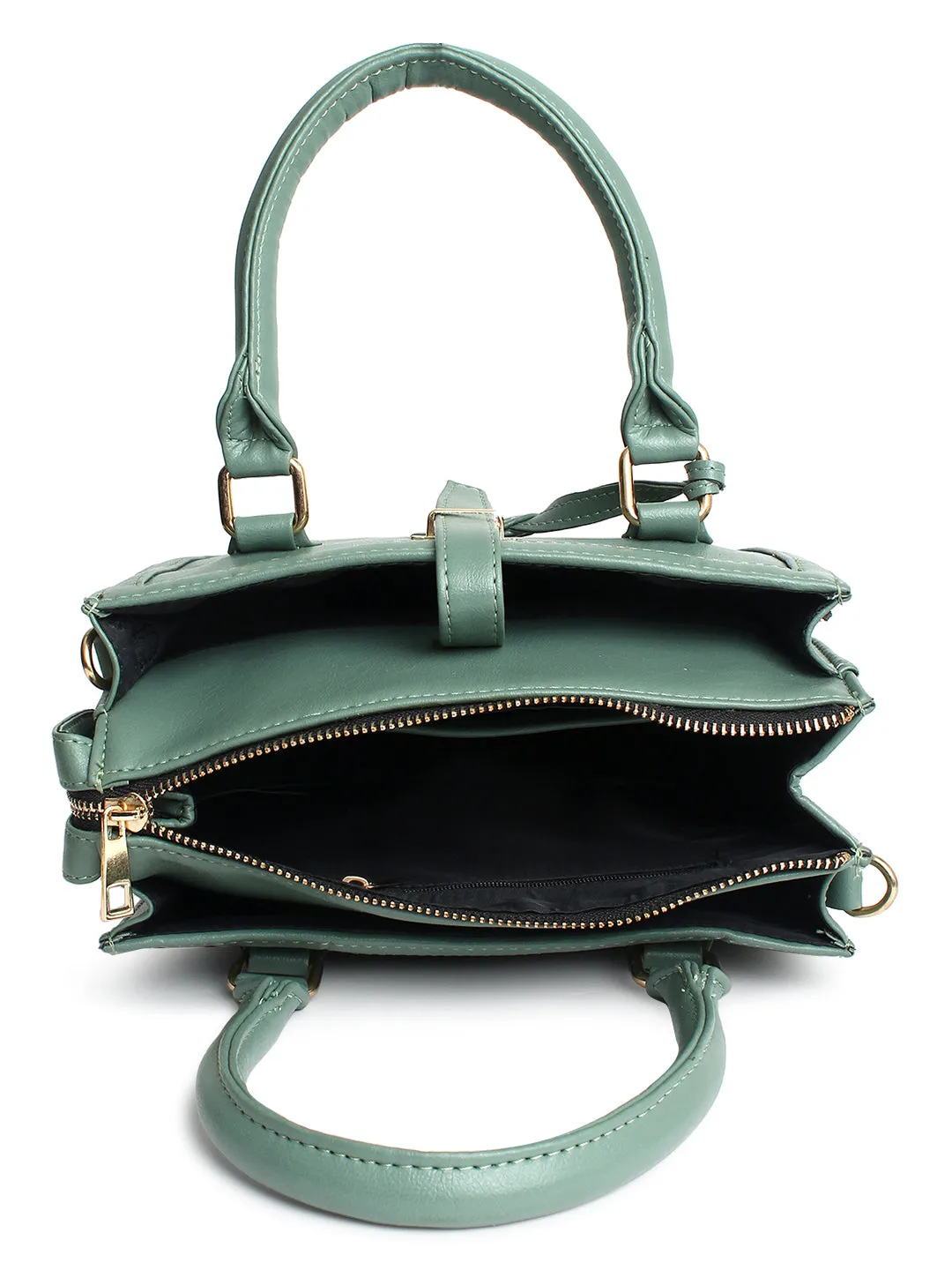 Green satchel Handbag