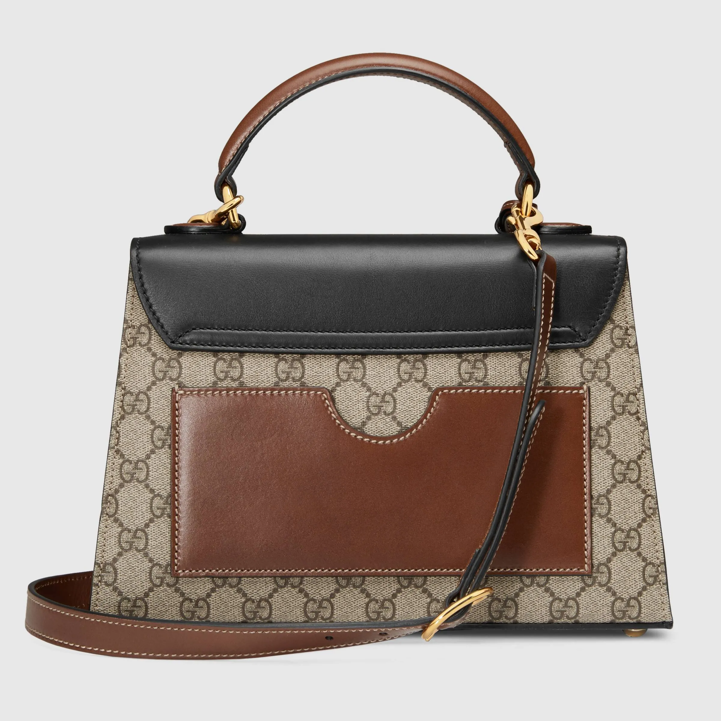 Gucci Padlock Small GG Top Handle Bag Beige/Ebony