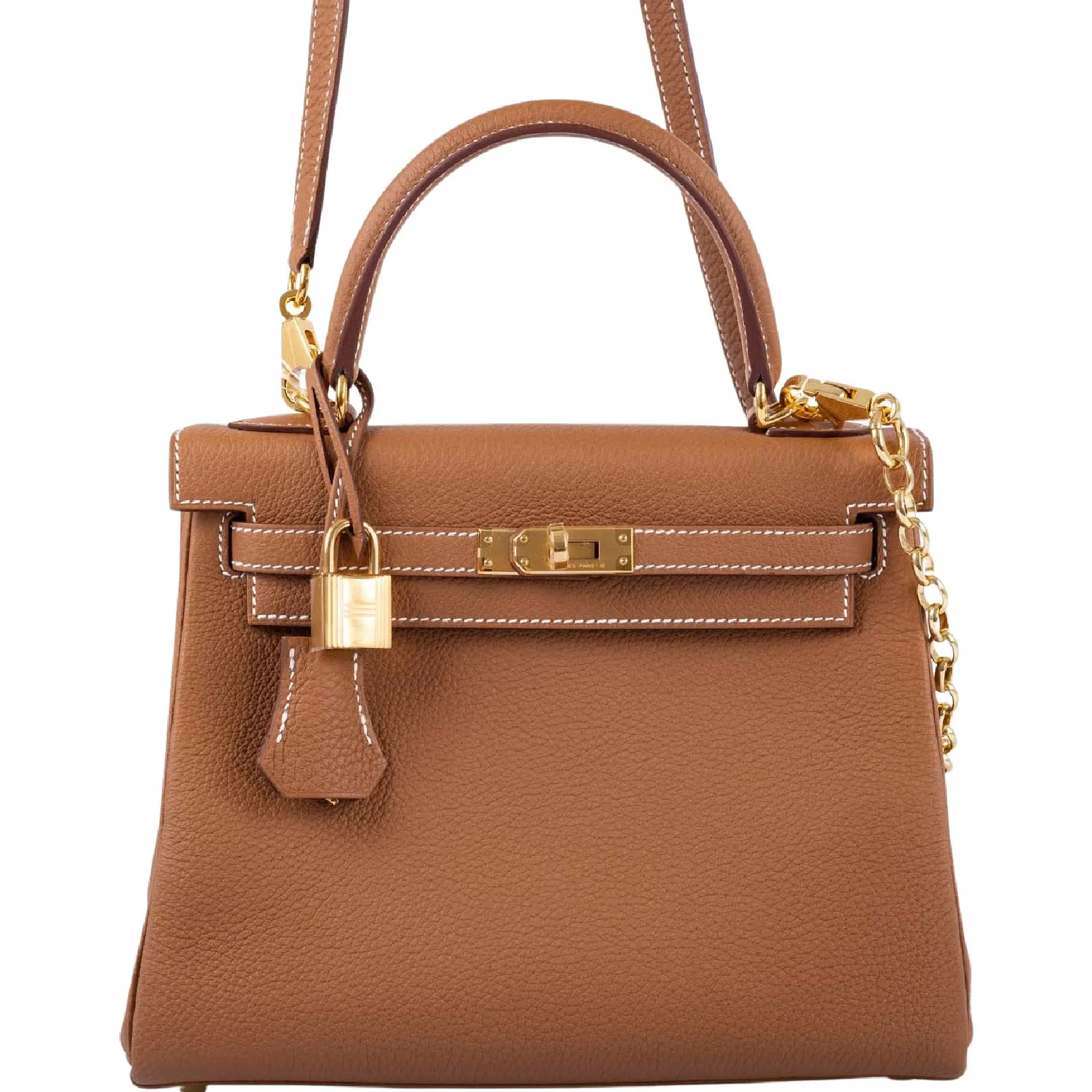 Hermès Kelly 25 Retourne Gold Togo Gold Hardware