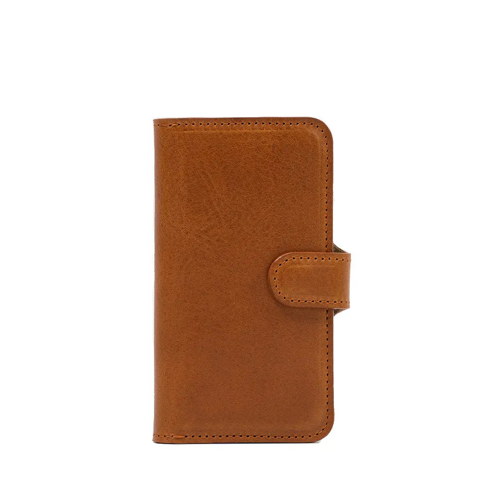 iPhone 14 Series Leather MagSafe Folio Case Wallet with Grip - Premium Full-Grain Vegetable-Tanned Leather