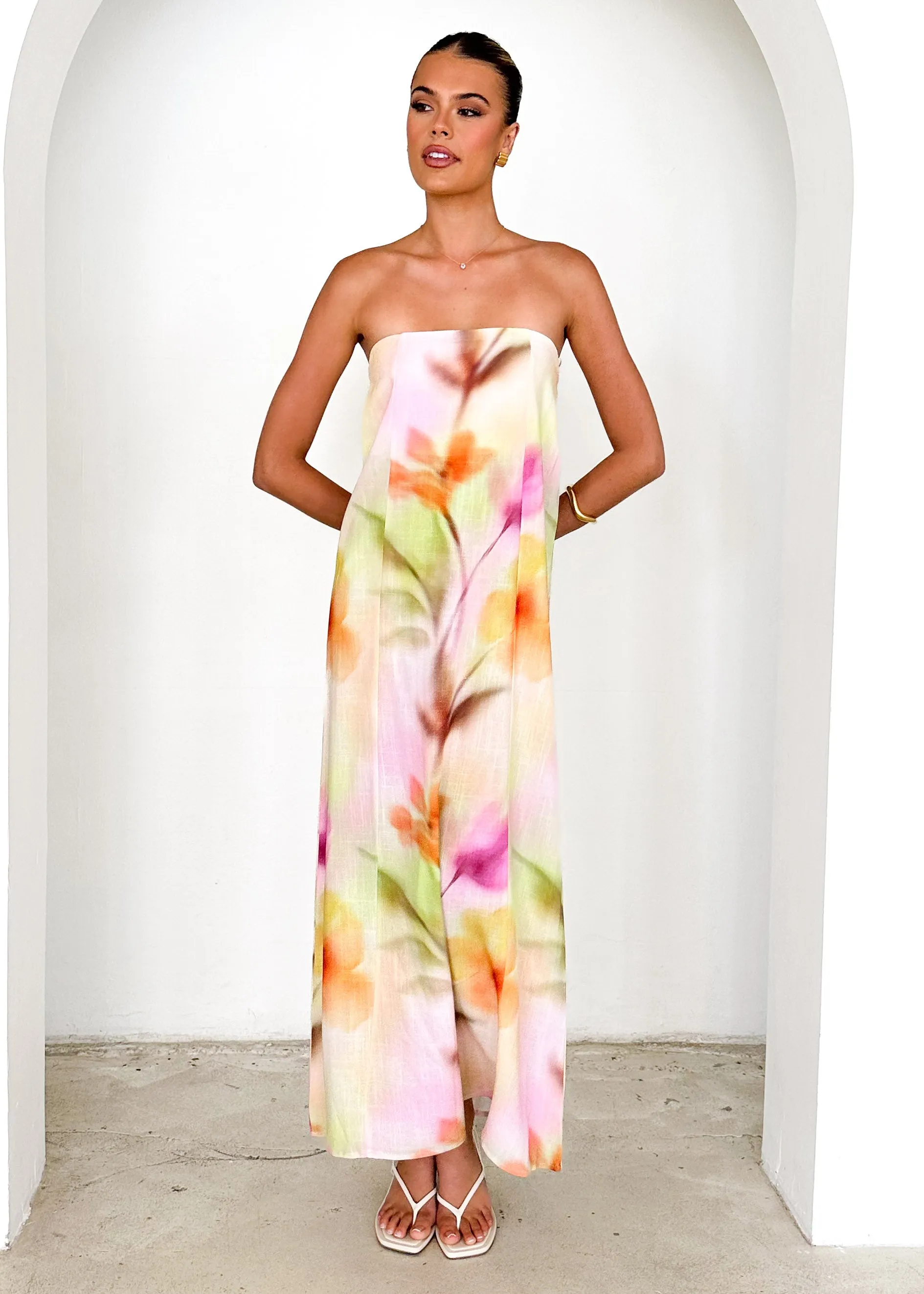 Klarna Strapless Maxi Dress - Pastel Bethany