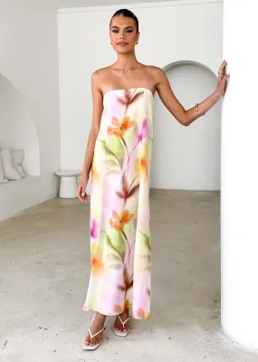 Klarna Strapless Maxi Dress - Pastel Bethany