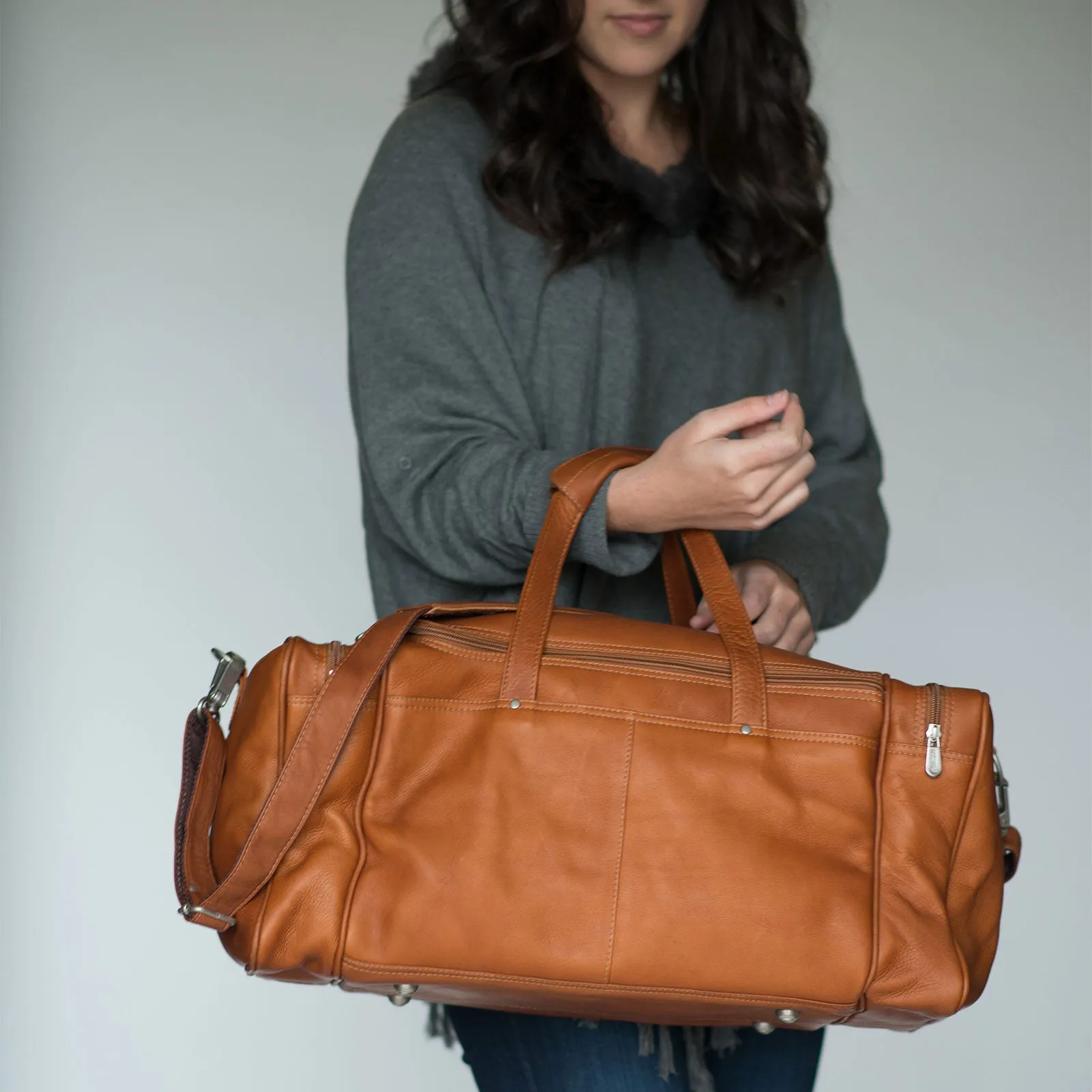 Leather Carry-On Duffel Bag