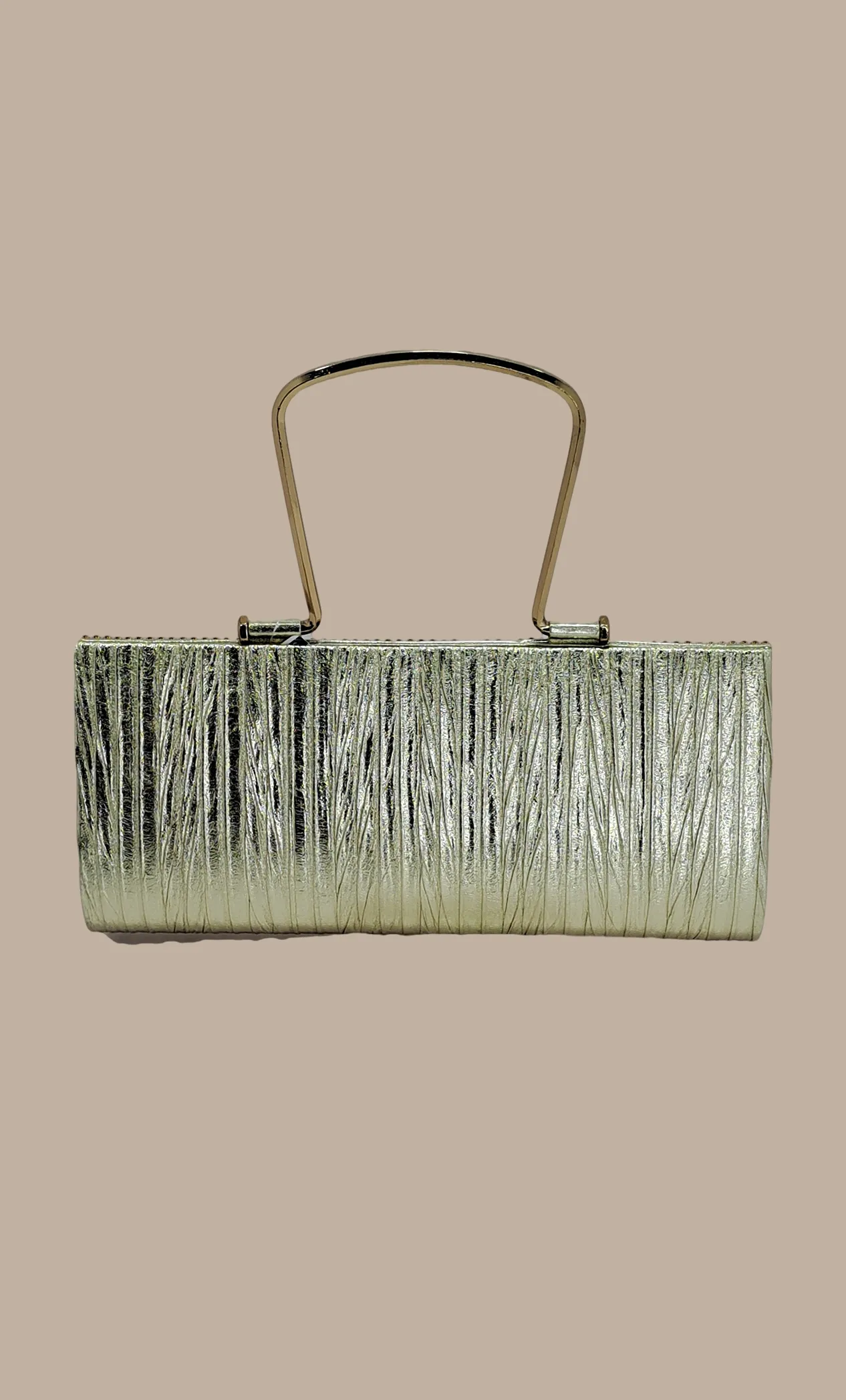 Light Gold Stonework Handbag