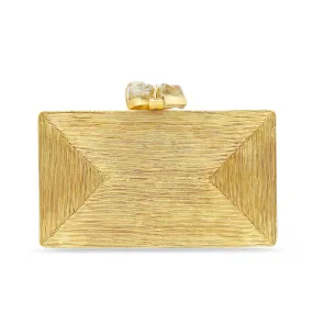 Lines Gold Clutch - Reversible clutch bag for women