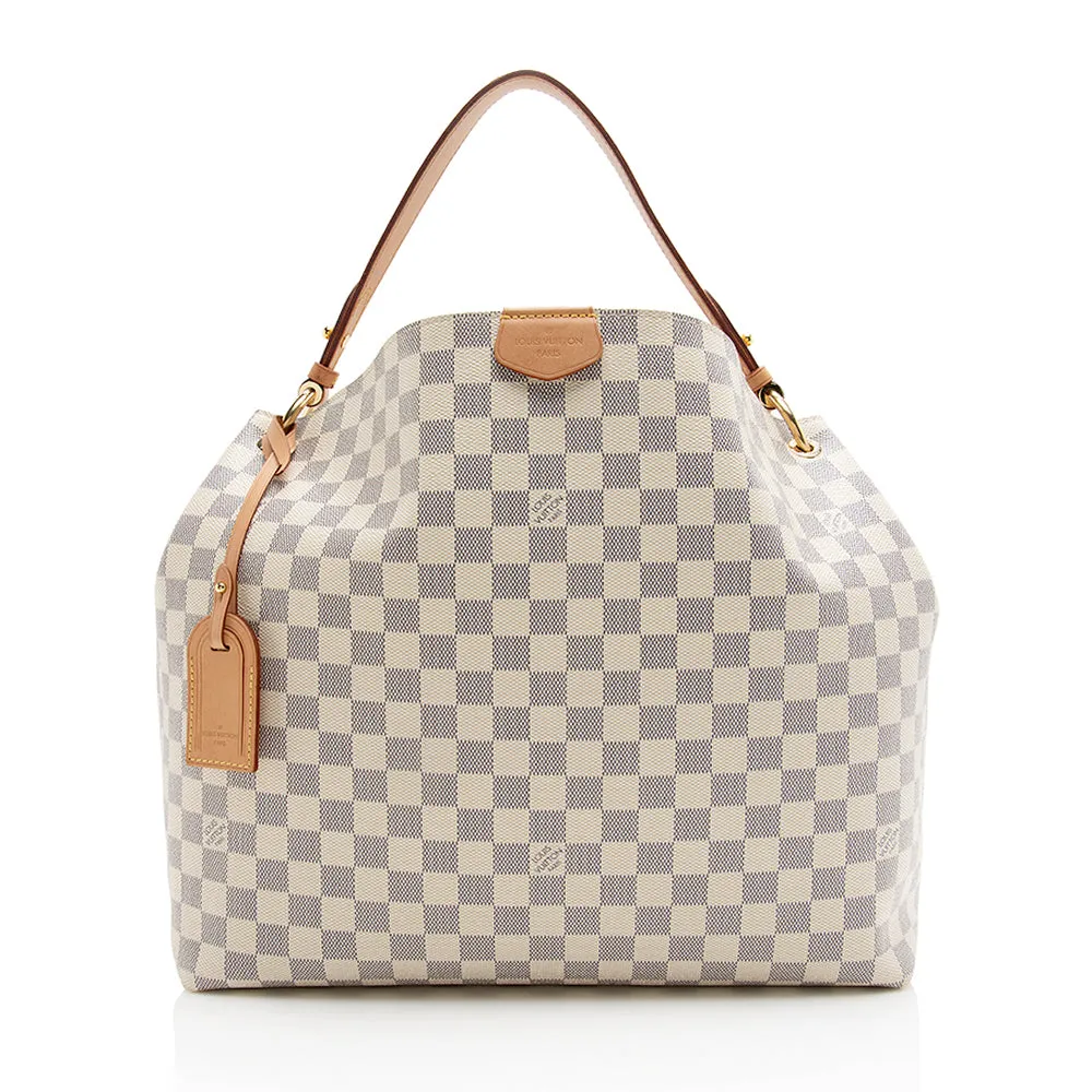 Louis Vuitton Damier Azur Graceful MM Hobo (SHF-q1zhQp)