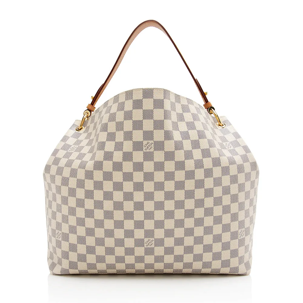 Louis Vuitton Damier Azur Graceful MM Hobo (SHF-q1zhQp)