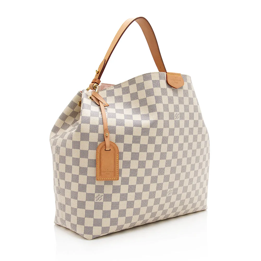 Louis Vuitton Damier Azur Graceful MM Hobo (SHF-q1zhQp)