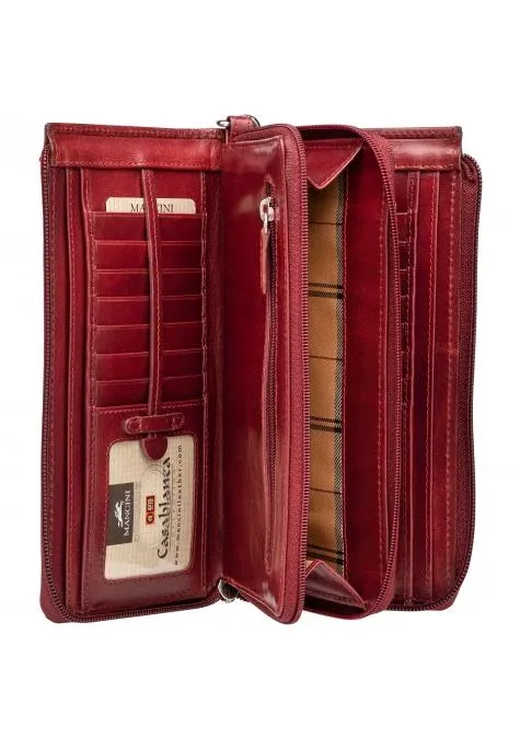 Mancini CASABLANCA Ladies` RFID Secure Trifold Wallet