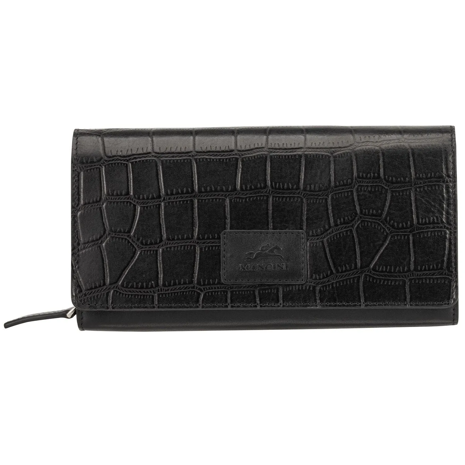 Mancini CROCO RFID Secure Clutch Wallet