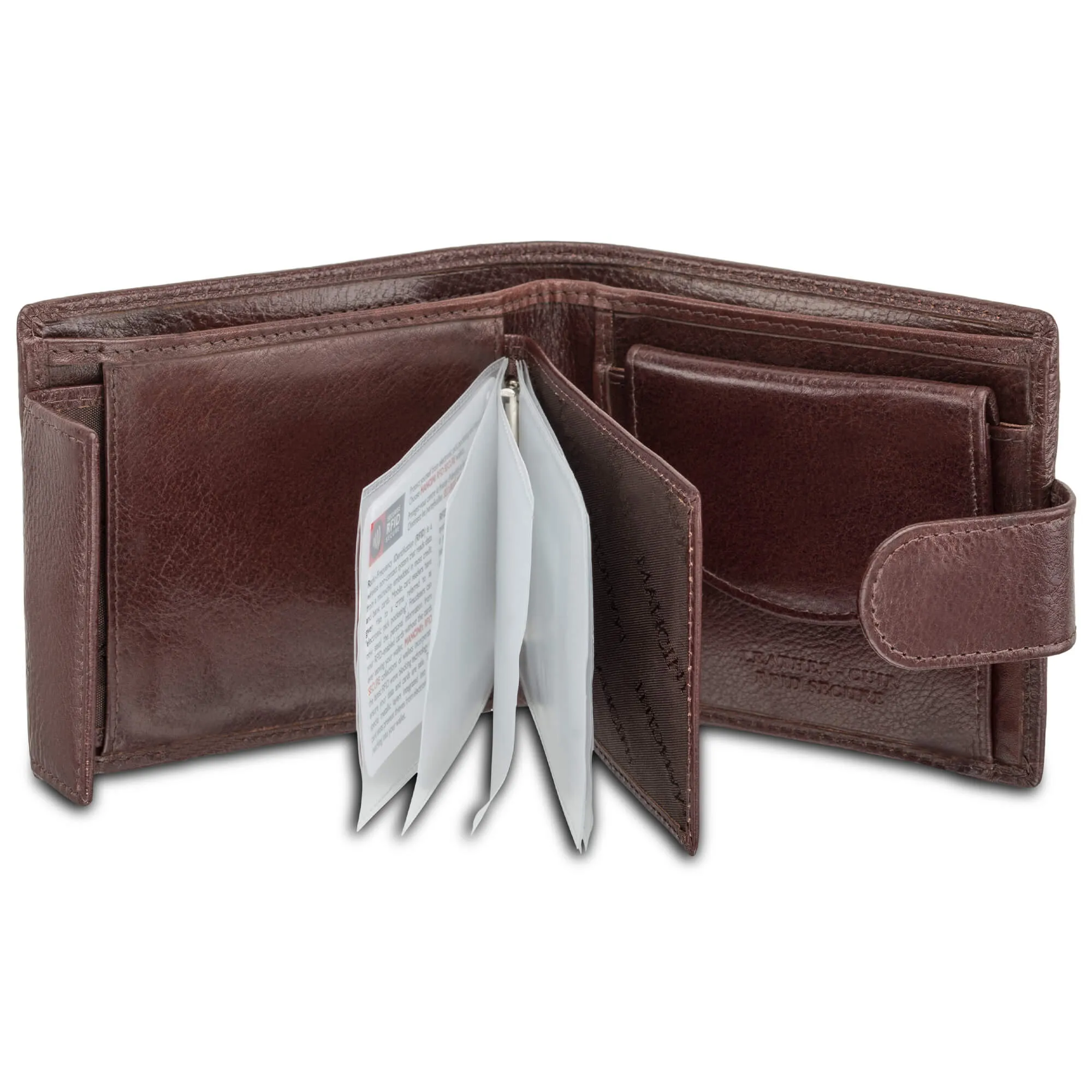 Mancini Deluxe Men’s RFID Secure Wallet with Coin Pocket