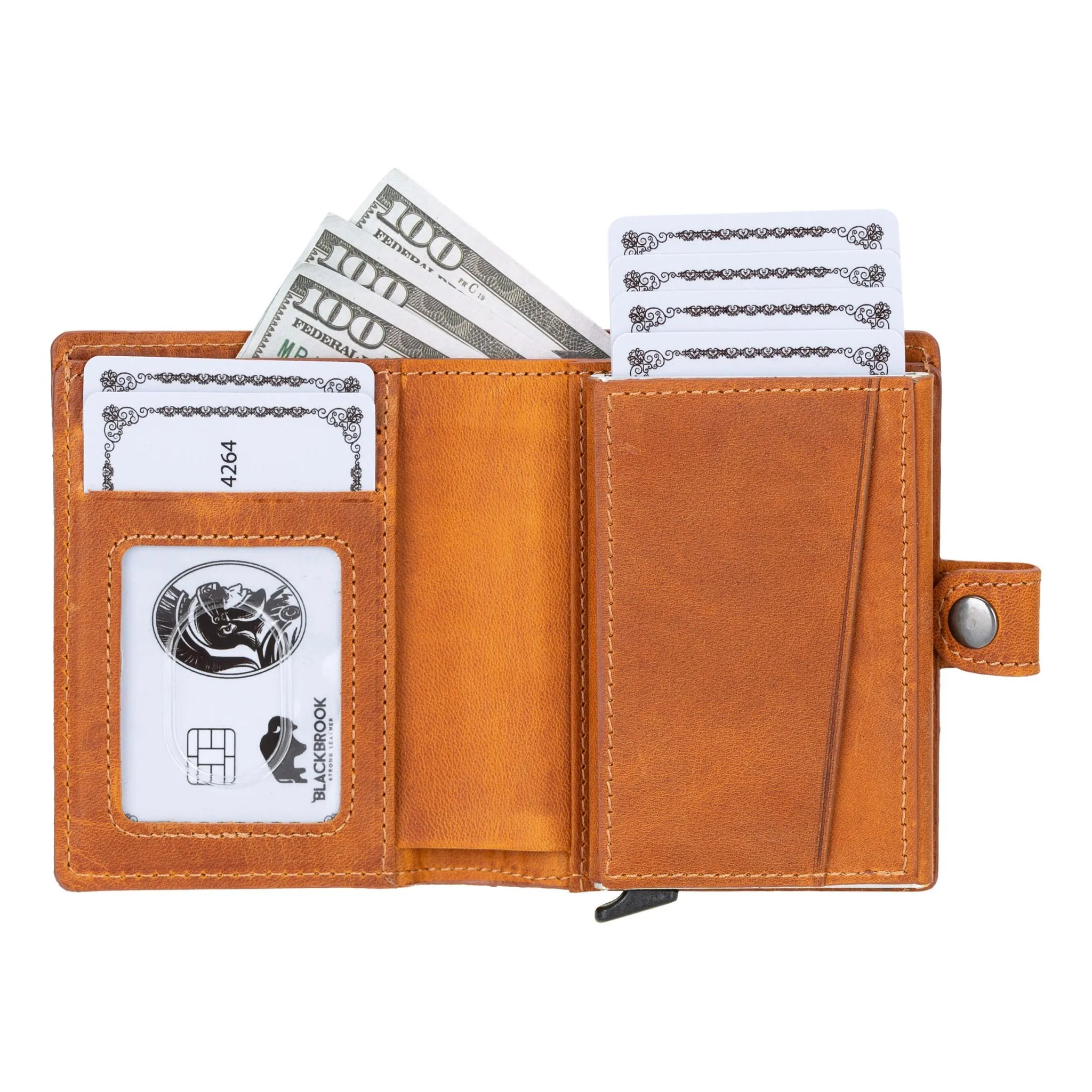 Max Slide Secure: RFID-Protected Wallet, Golden Brown