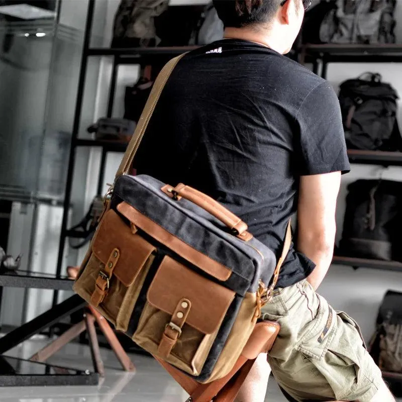 Mens Shoulder Strap Canvas Messenger Bag