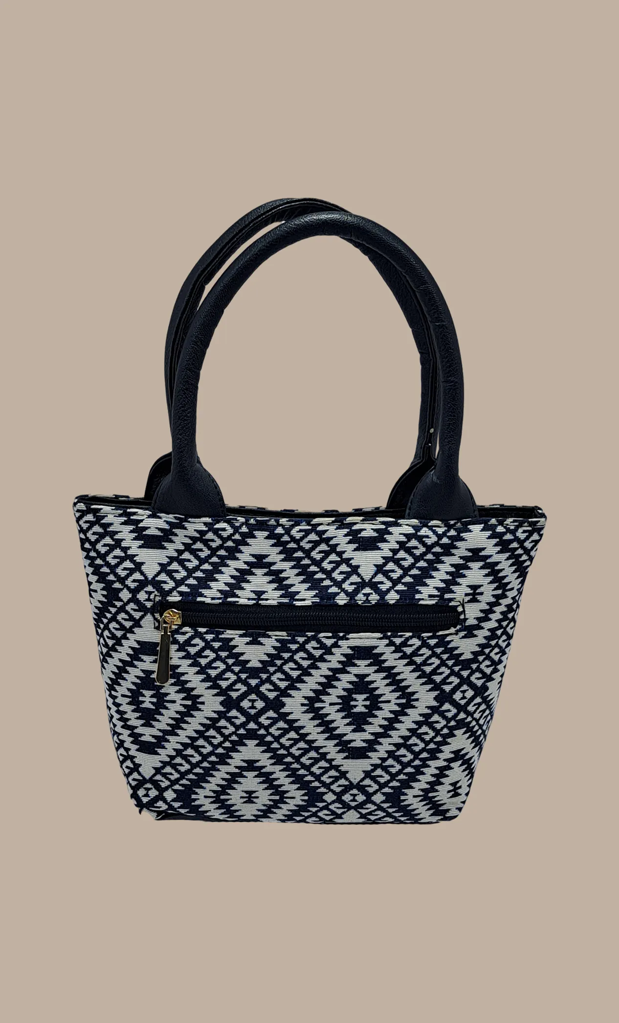 Midnight Blue Woven Handbag