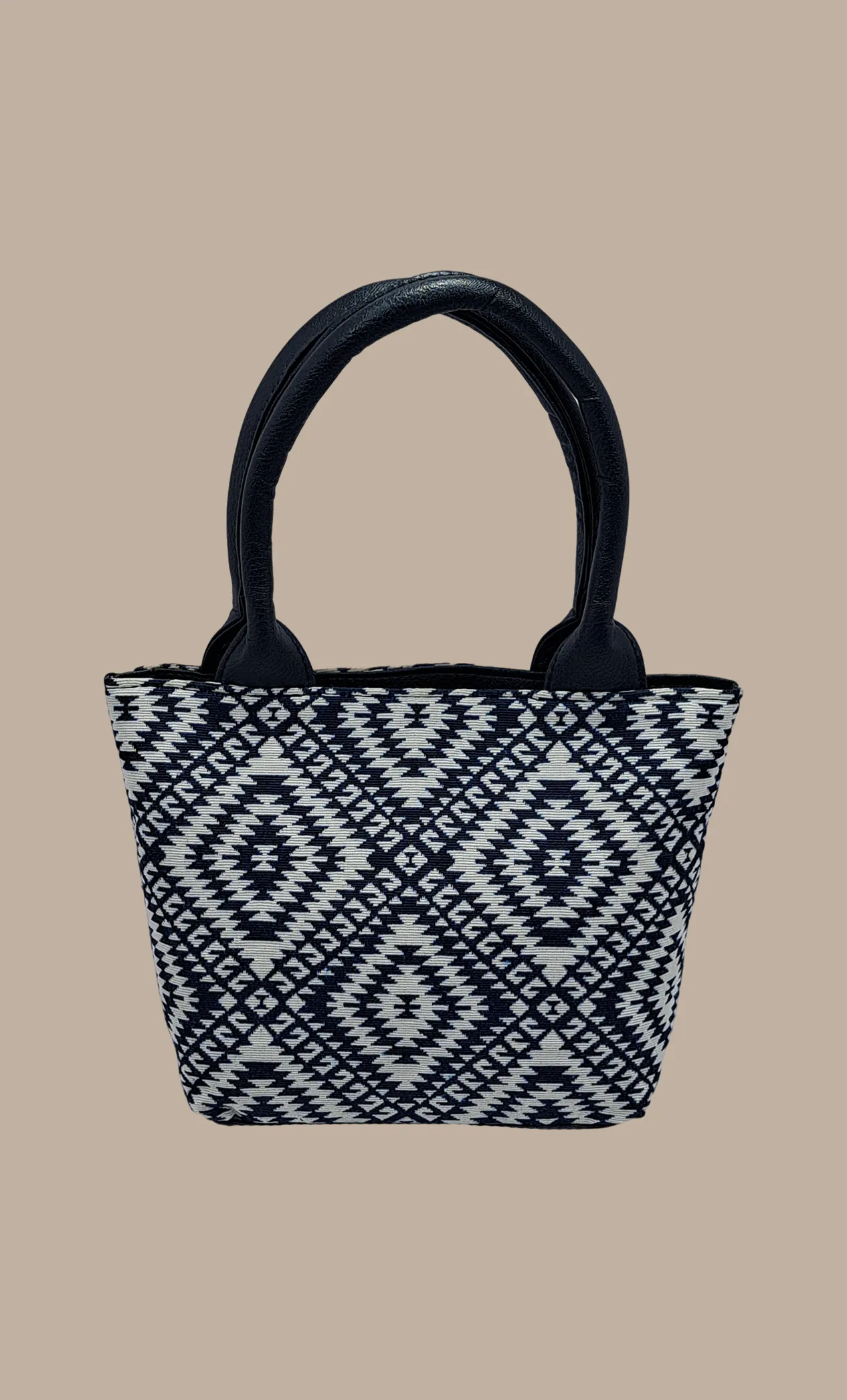 Midnight Blue Woven Handbag