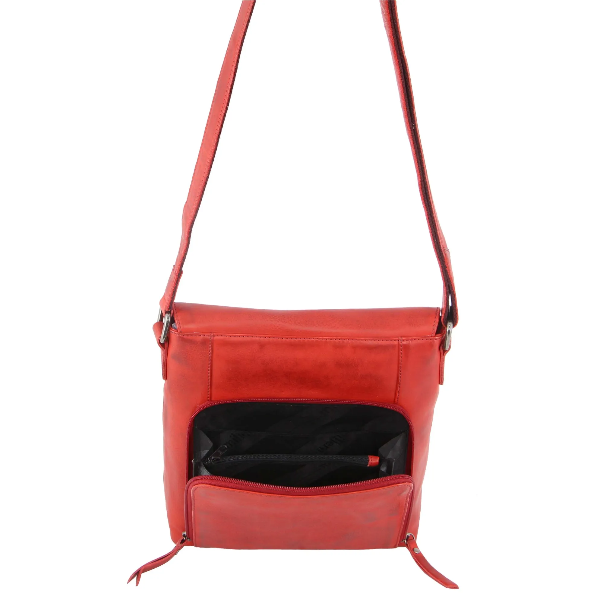 MILLENI SALSA RED NAPPA LEATHER BAG