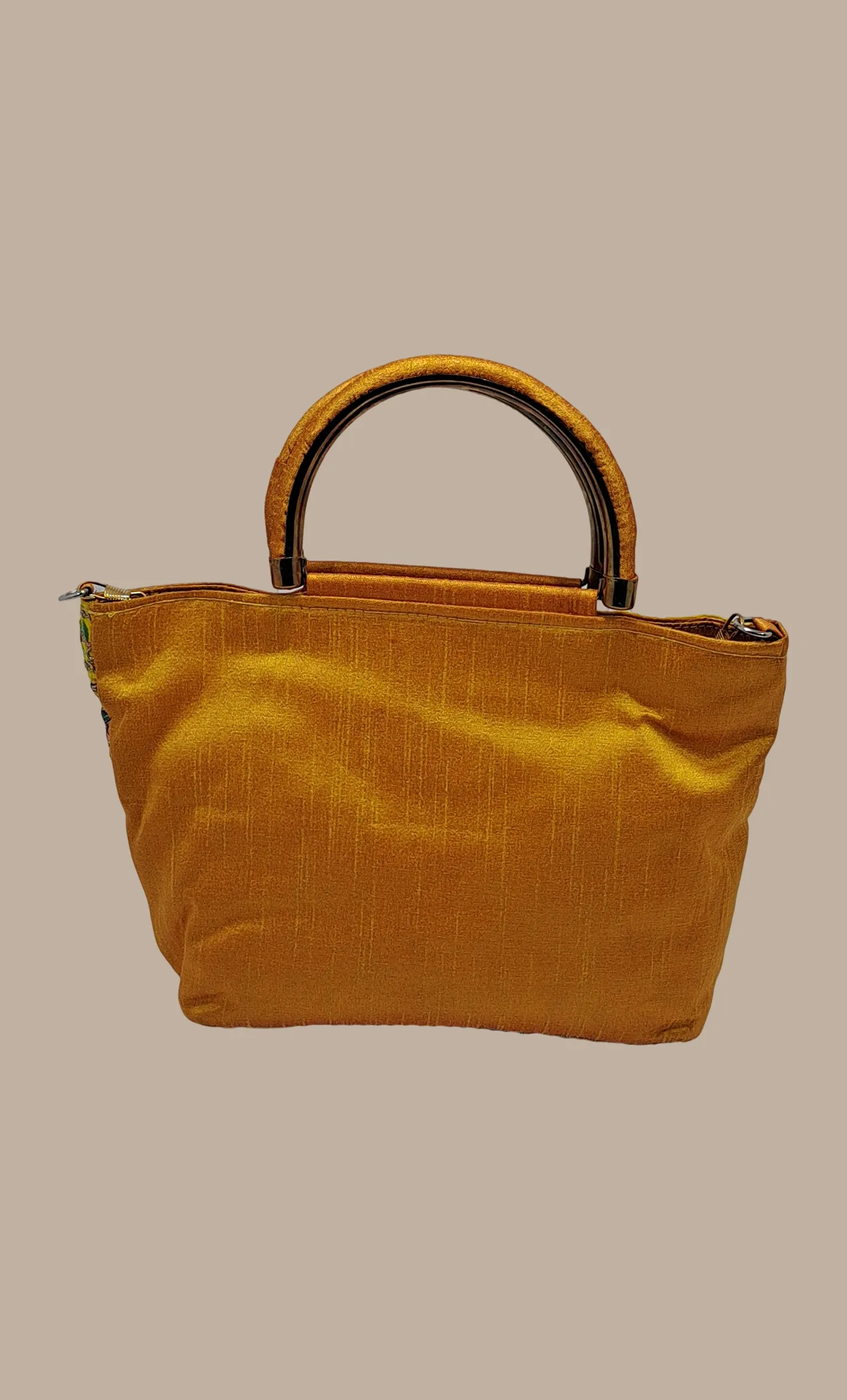 Mustard Embroidered Handbag