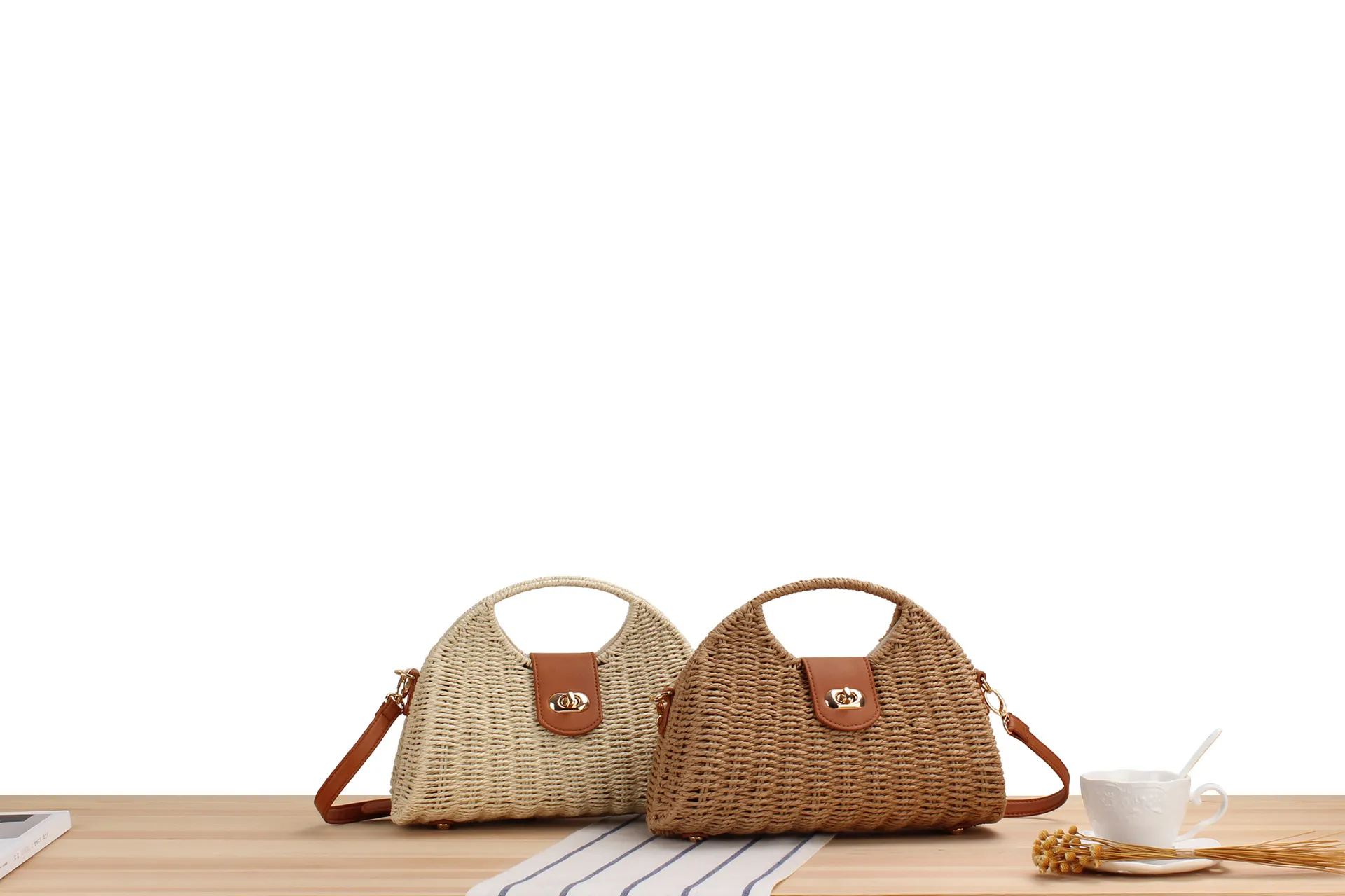 Nori Rattan Shoulder Bag