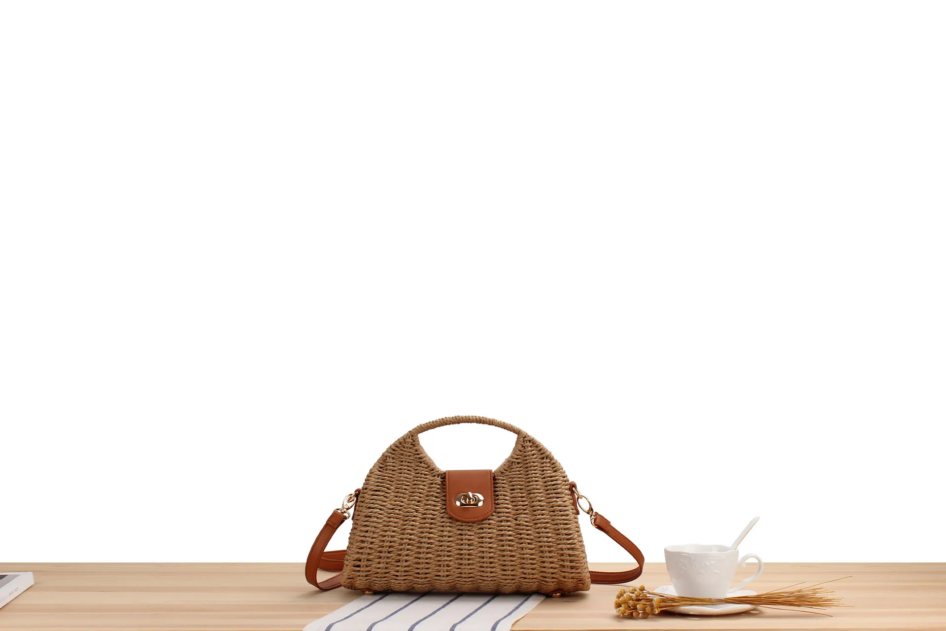 Nori Rattan Shoulder Bag