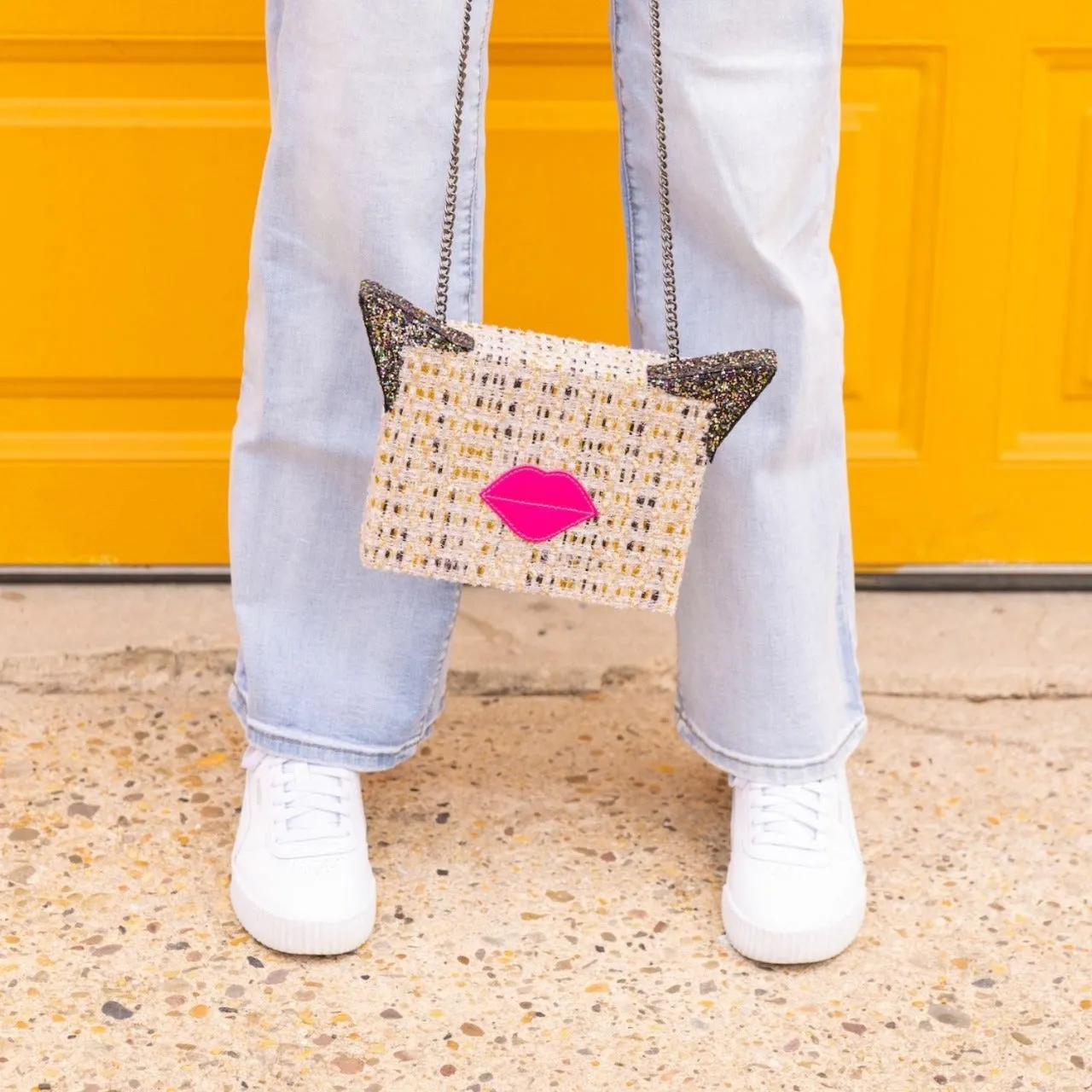 Pink Lips Briefcase Bag