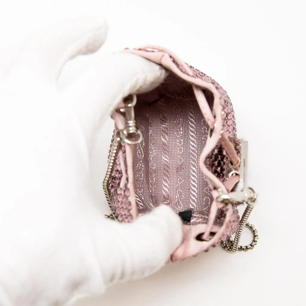 Prada Pink Crystal Mini Pouch