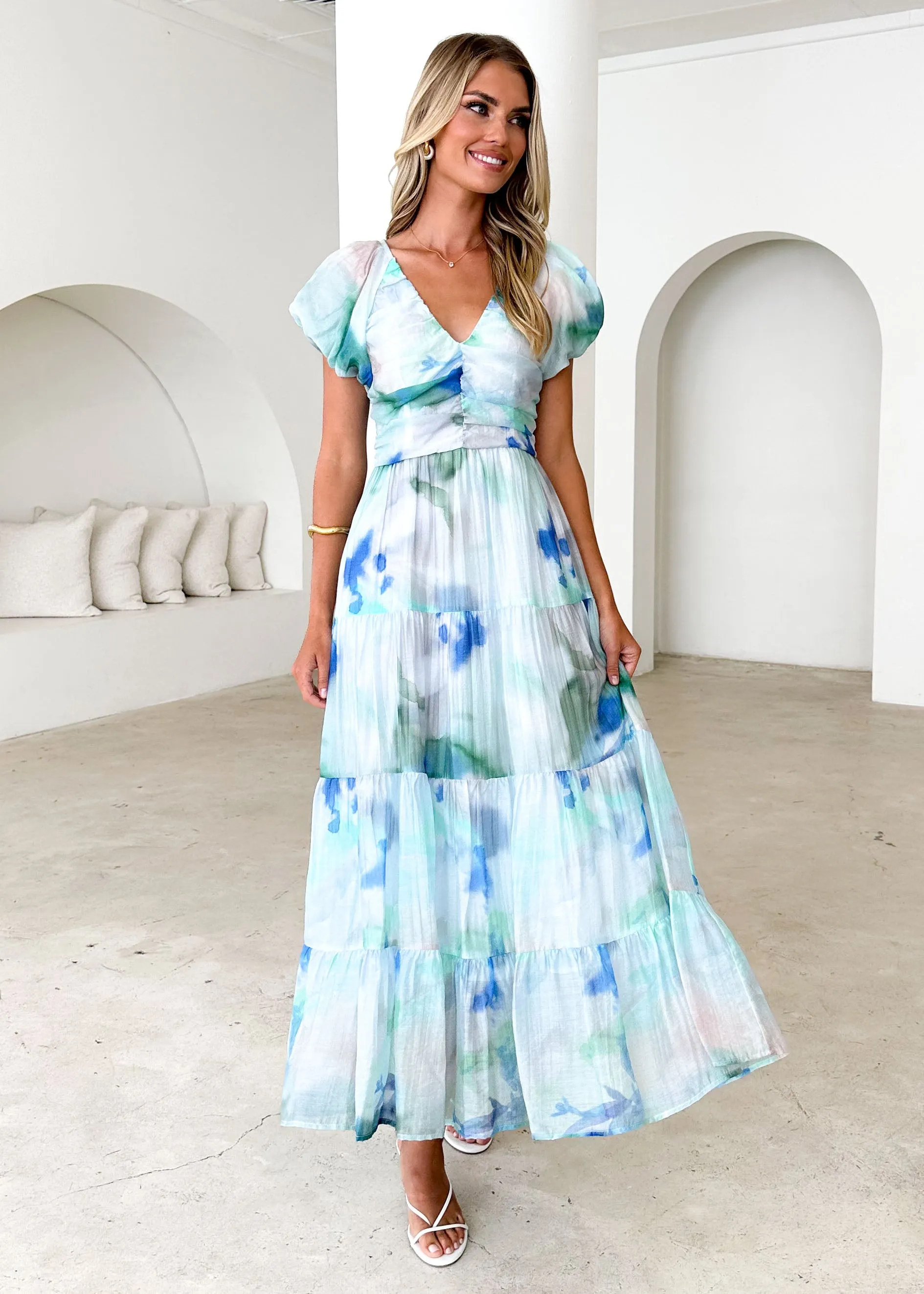 Sahnee Maxi Dress - Mint Haze