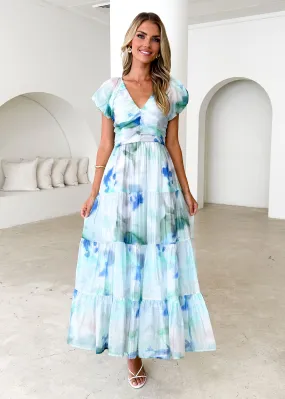 Sahnee Maxi Dress - Mint Haze