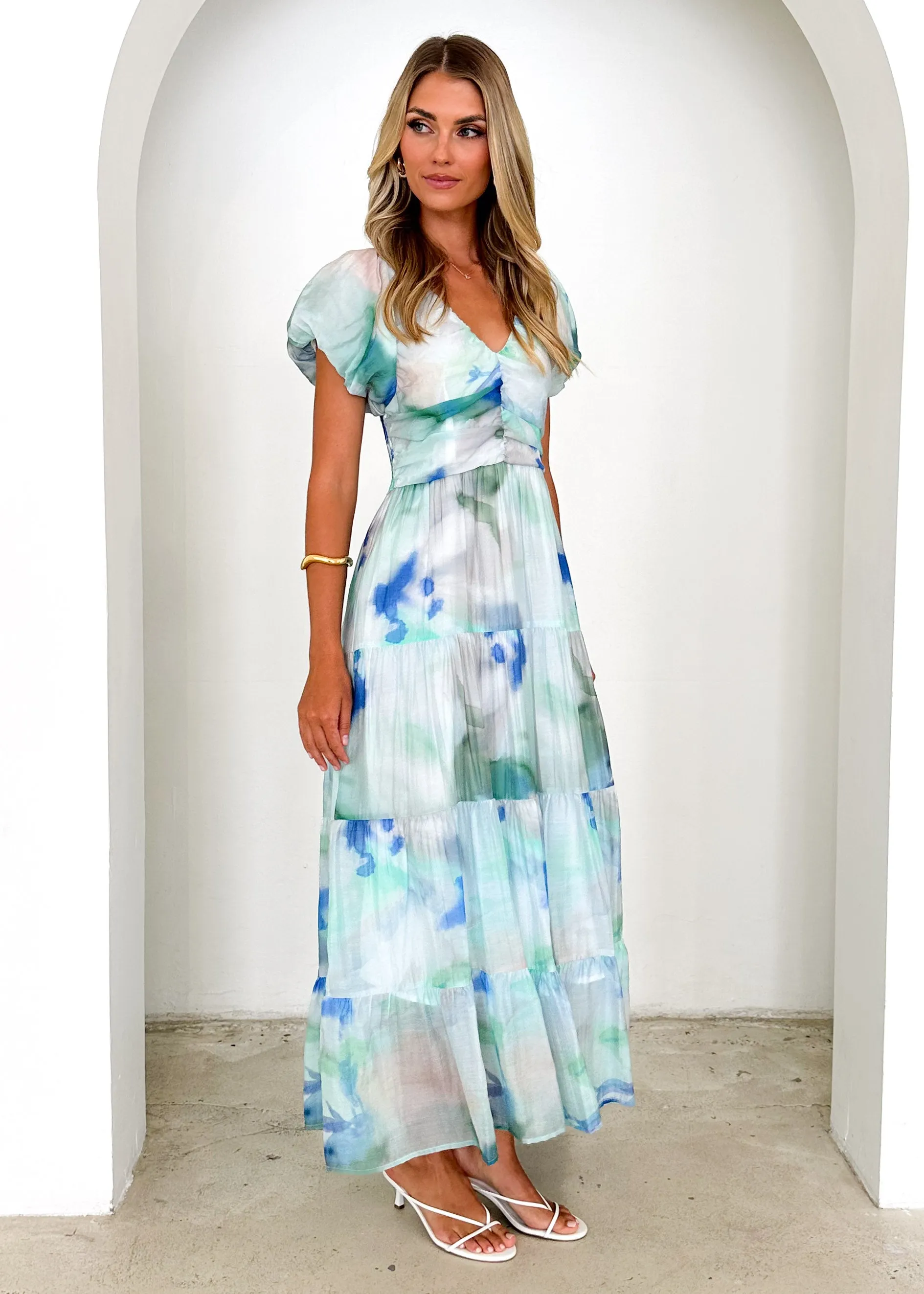 Sahnee Maxi Dress - Mint Haze