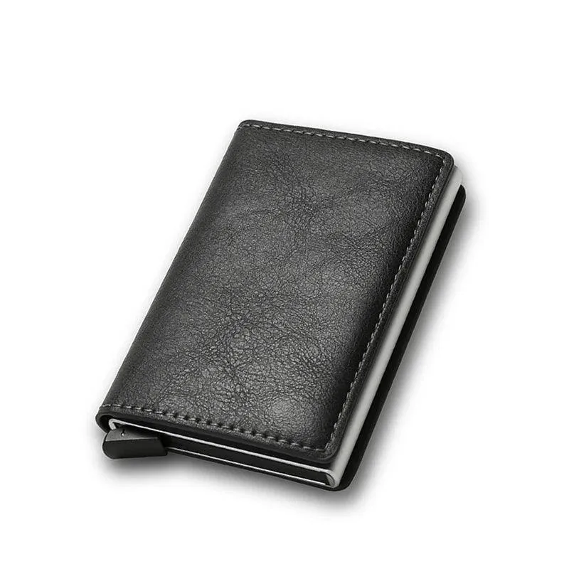 Sleek Carbon Fiber RFID Trifold Wallet: Secure Black Money Holder for Men