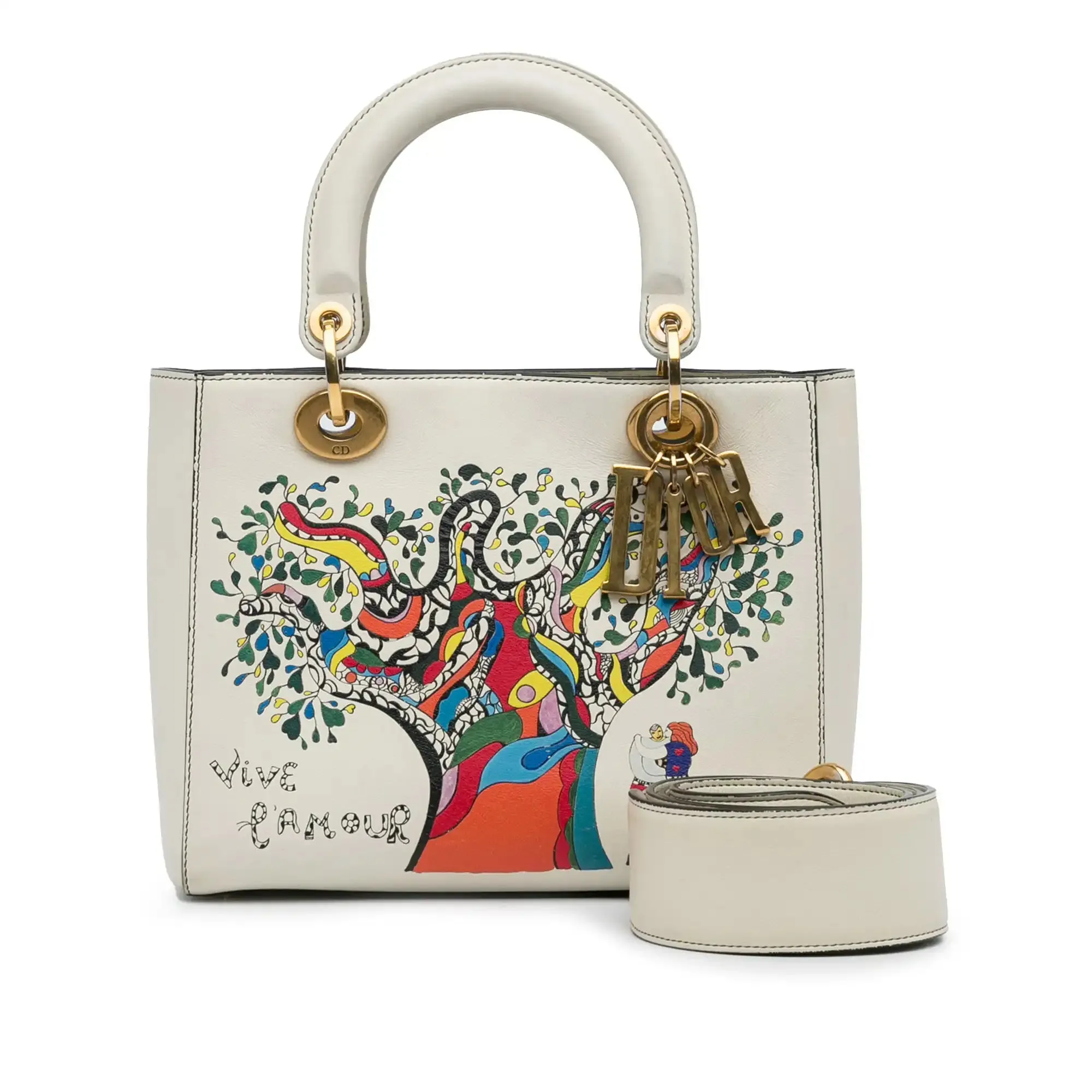 Trendy Inspired Dior X Niki De Saint Phalle Lady Dior Medium White